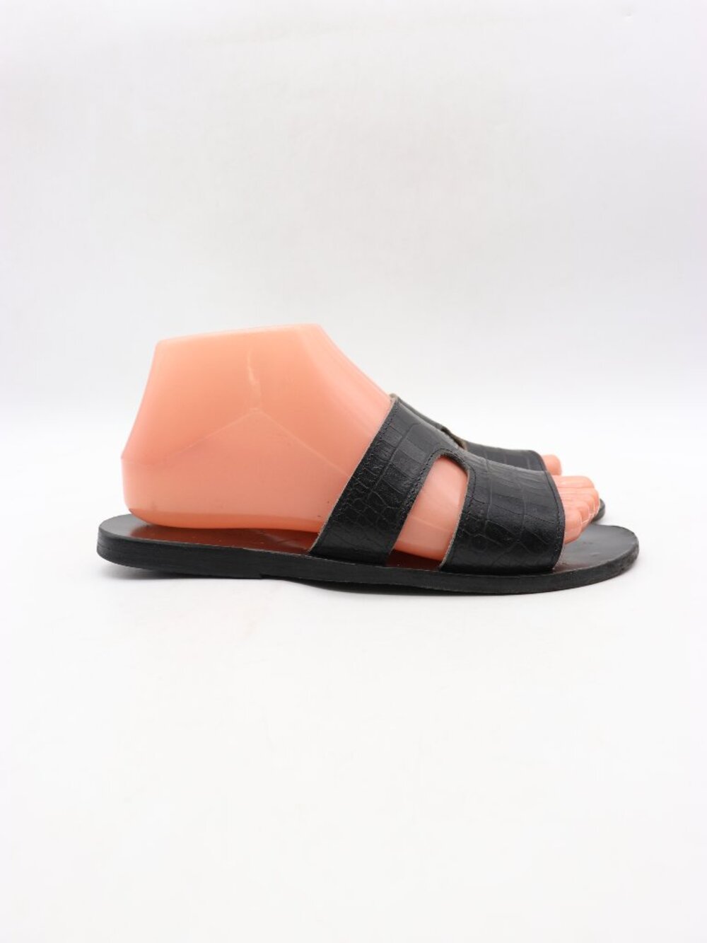 Ancient Greek Sandals Women's Size EU 38 Black Leather Flat Sandals Shoes